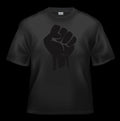  ROCKDEEP Black Power Glitter Tee, Black Power Tee, ROCKDEEP, ROCKDEEP - ROCKDEEP