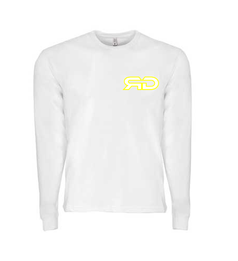 ROCKDEEP ALPHA Embroidered Long Sleeve Sueded T-Shirt (White)