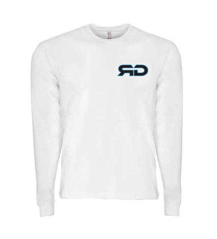 ROCKDEEP ALPHA Embroidered Long Sleeve Sueded T-Shirt (White)