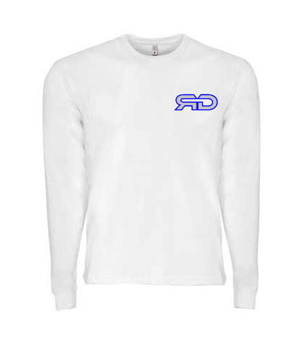 ROCKDEEP ALPHA Embroidered Long Sleeve Sueded T-Shirt (White)