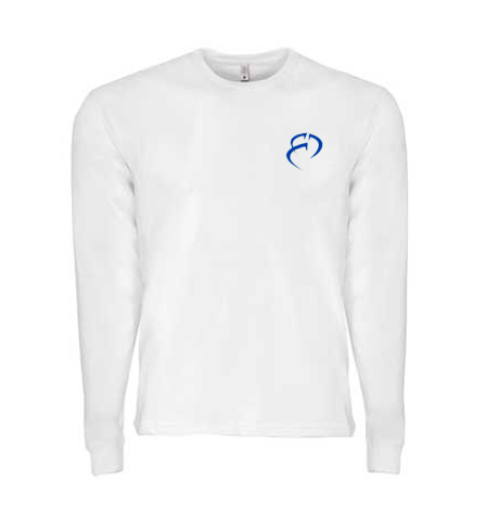 ROCKDEEP ALPHA Embroidered Long Sleeve Sueded T-Shirt (White)
