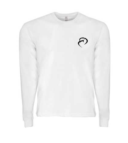 ROCKDEEP ALPHA Embroidered Long Sleeve Sueded T-Shirt (White)