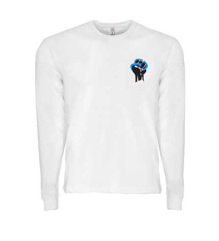 ROCKDEEP ALPHA Embroidered Long Sleeve Sueded T-Shirt (White)
