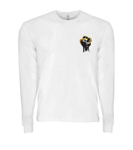 ROCKDEEP ALPHA Embroidered Long Sleeve Sueded T-Shirt (White)
