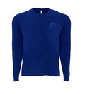 ROCKDEEP ALPHA Embroidered Long Sleeve Sueded T-Shirt (Royal Blue)