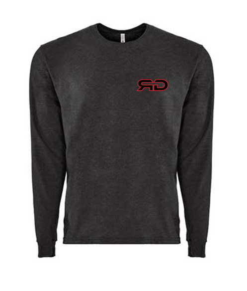 ROCKDEEP ALPHA Embroidered Long Sleeve Sueded T-Shirt (Charcoal Heather)
