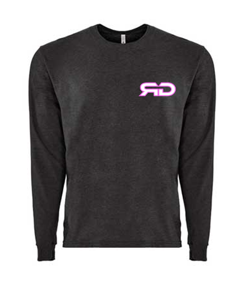 ROCKDEEP ALPHA Embroidered Long Sleeve Sueded T-Shirt (Charcoal Heather)
