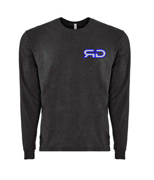 ROCKDEEP ALPHA Embroidered Long Sleeve Sueded T-Shirt (Charcoal Heather)