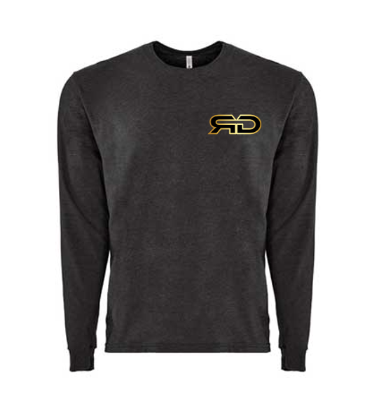 ROCKDEEP ALPHA Embroidered Long Sleeve Sueded T-Shirt (Charcoal Heather)