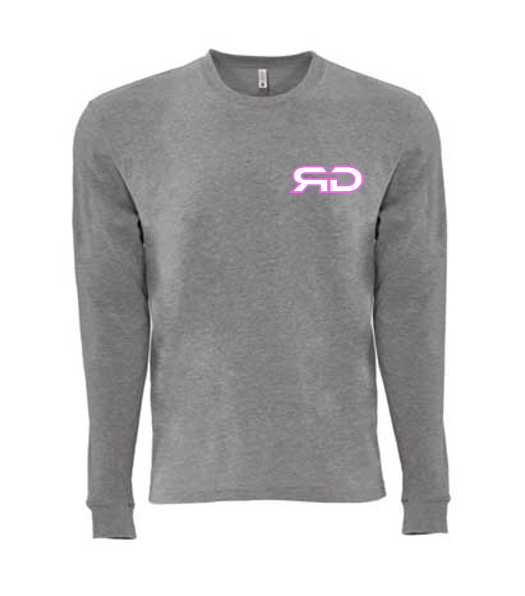 ROCKDEEP ALPHA Embroidered Long Sleeve Sueded T-Shirt (Heather Grey)