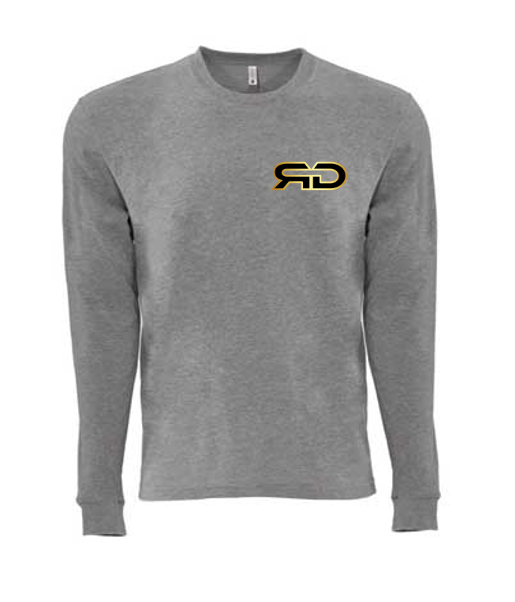 ROCKDEEP ALPHA Embroidered Long Sleeve Sueded T-Shirt (Heather Grey)