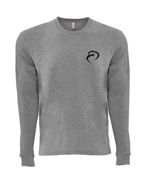 ROCKDEEP ALPHA Embroidered Long Sleeve Sueded T-Shirt (Heather Grey)