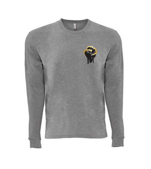 ROCKDEEP ALPHA Embroidered Long Sleeve Sueded T-Shirt (Heather Grey)