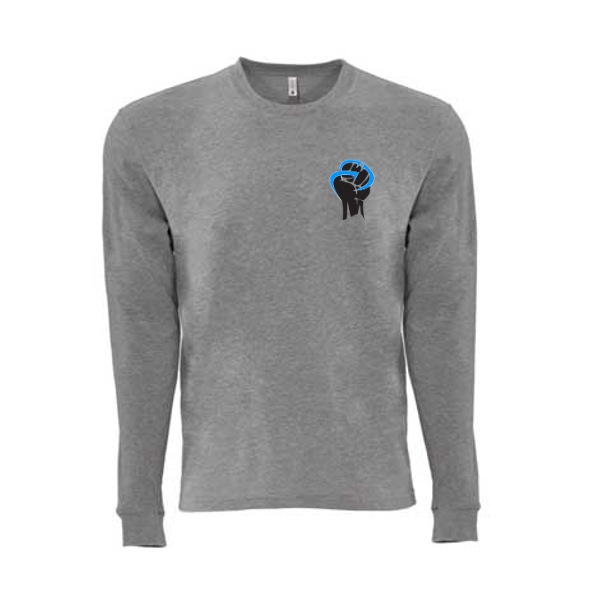 ROCKDEEP ALPHA Embroidered Long Sleeve Sueded T-Shirt (Heather Grey)