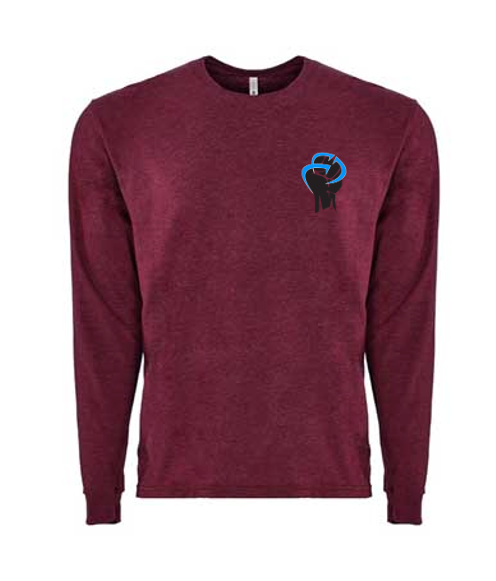 ROCKDEEP ALPHA Embroidered Long Sleeve Sueded T-Shirt (Red Heather)