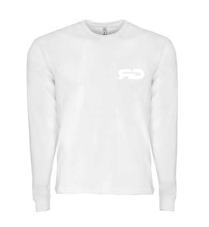ROCKDEEP ALPHA Embroidered Long Sleeve Sueded T-Shirt (White)