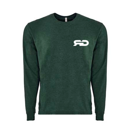 ROCKDEEP ALPHA Embroidered Long Sleeve Sueded T-Shirt (Heather Green)