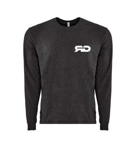 ROCKDEEP ALPHA Embroidered Long Sleeve Sueded T-Shirt (Charcoal Heather)