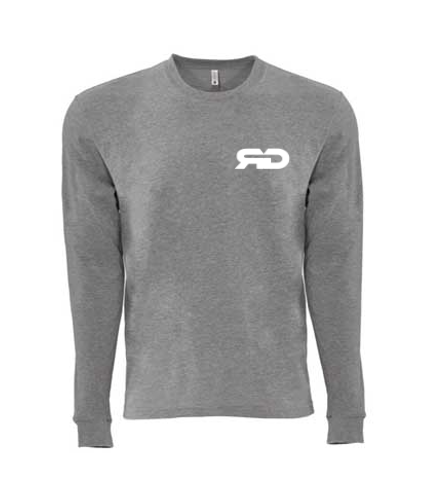 ROCKDEEP ALPHA Embroidered Long Sleeve Sueded T-Shirt (Heather Grey)