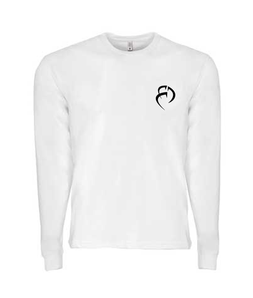 ROCKDEEP ALPHA Embroidered Long Sleeve Sueded T-Shirt (White)